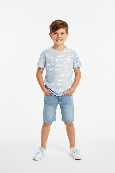 Boy standing confident