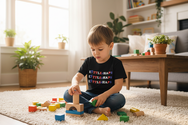 Boy with blocks