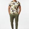 Camo Tee with Olive Joggers - Front