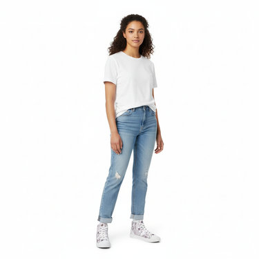Casual denim white background