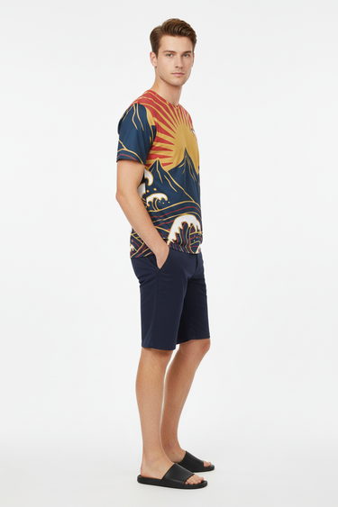 Casual Navy Shorts Side