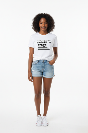 Casual with denim shorts