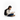 Child reading with backpack - white background
