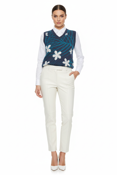 Classy Look 1 - White Leather Pants
