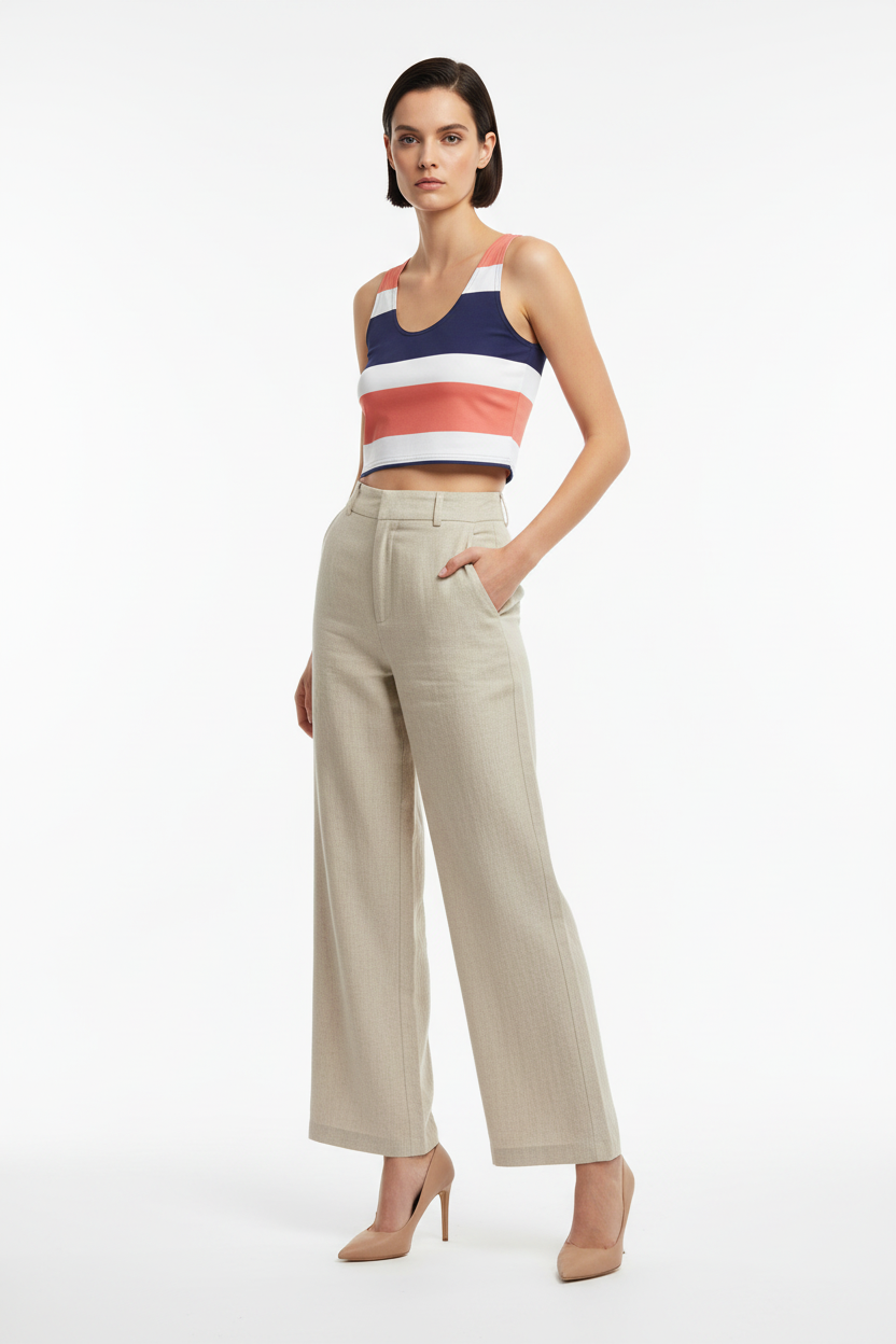 Classy Look 3 - Beige linen pants refined