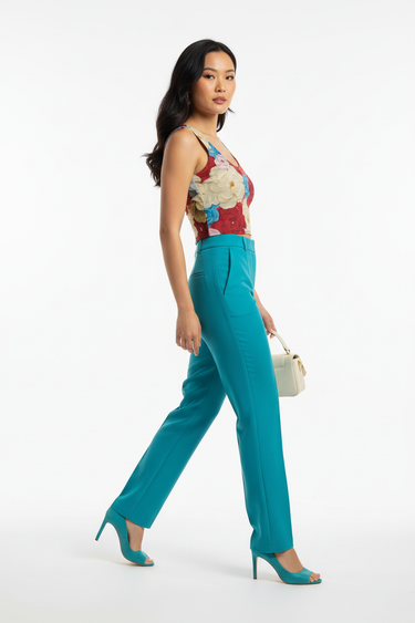 Classy Turquoise Trousers Side