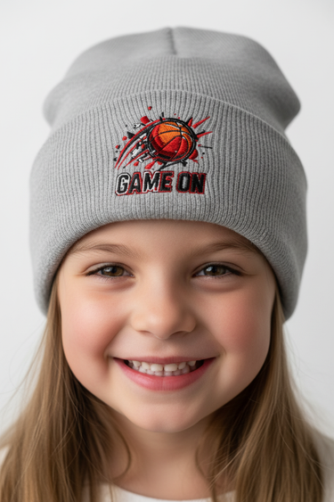 Close-Up 3 - Heather Grey Beanie Girl