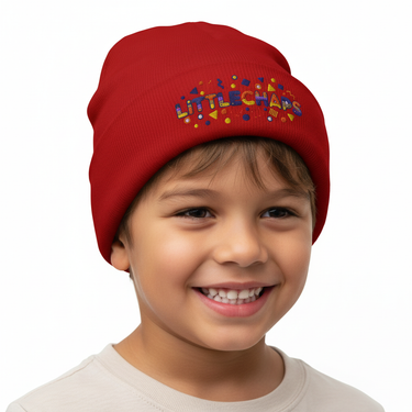 Close-up boy red beanie