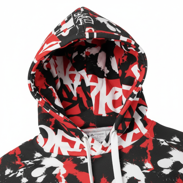 Close-up of Peniel hoodie hood interior