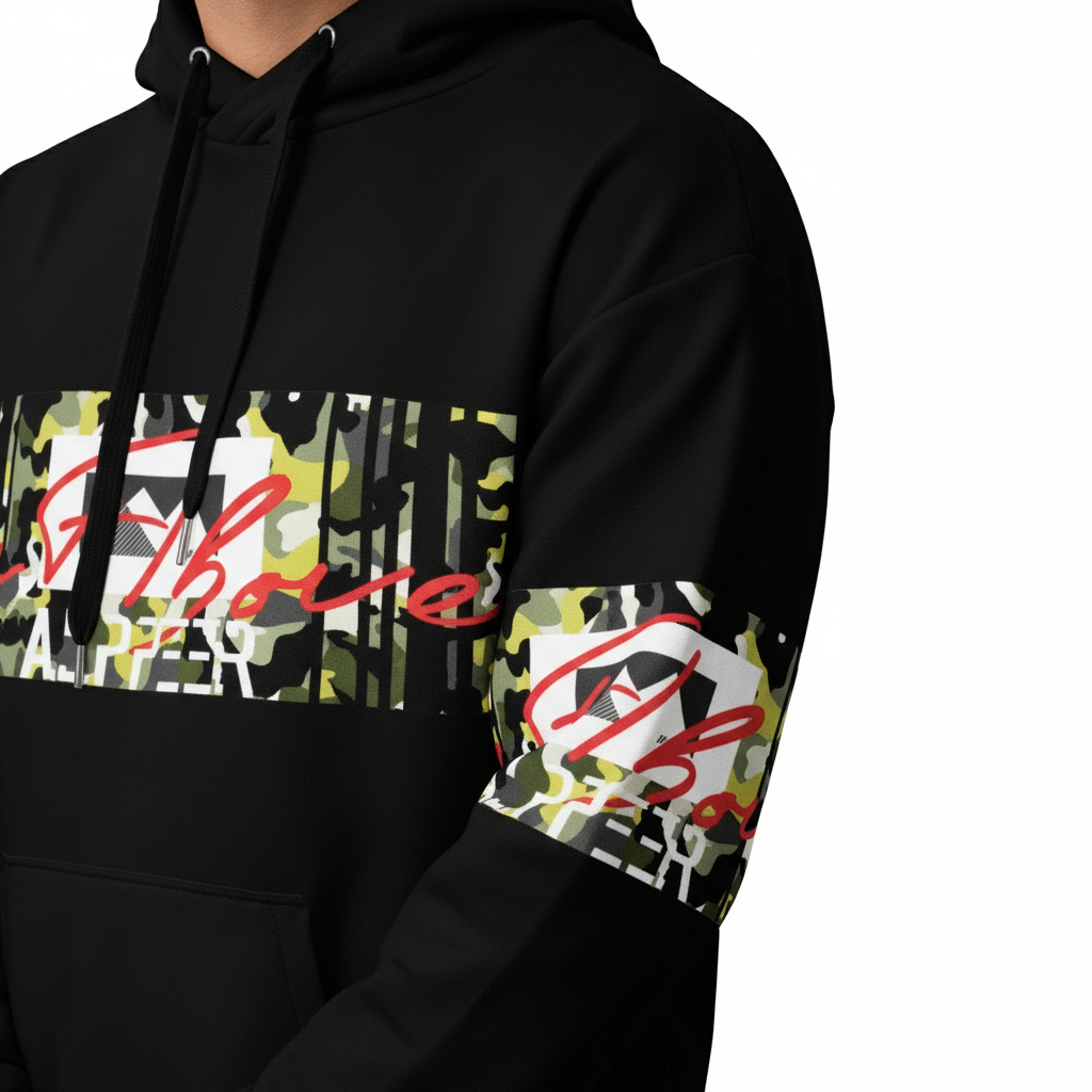 Close-up - sleeve graphic pattern