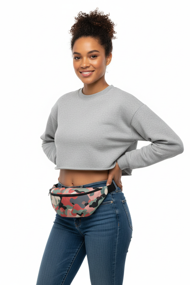 Coral Camo Fanny Pack Front Angle