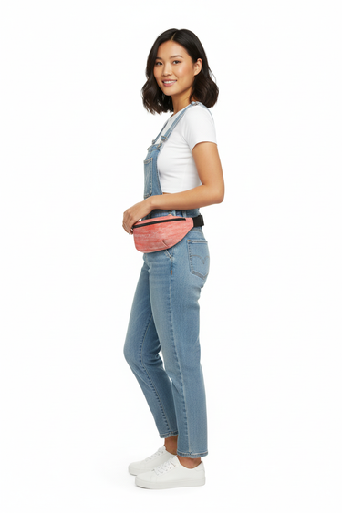 Coral Mist Fanny Pack Hip Side