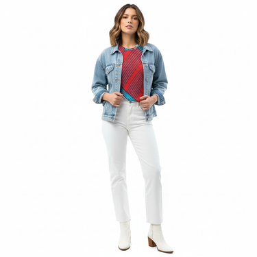 Cozy Summers Tee with Denim Jacket