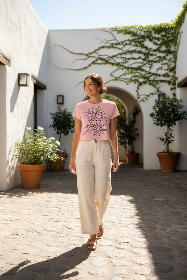 Cream linen pants courtyard look