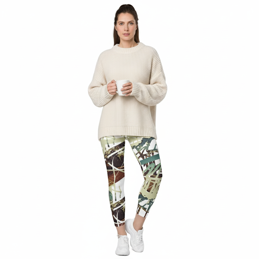 Cream sweater casual look