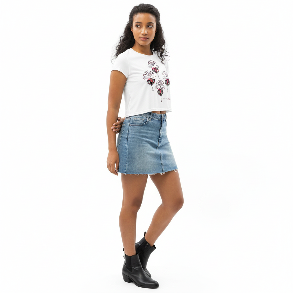 Denim Mini Skirt & Ankle Boots