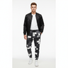 Digital Camo Joggers - White male model with bomber jacket