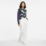 Digital Camo Knit Sweater - Asian female model with white pants