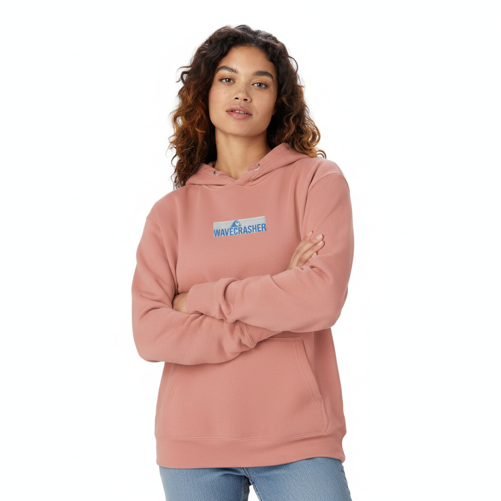 Dusty rose hoodie - confident arms crossed