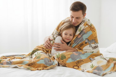 Family cuddle moment
