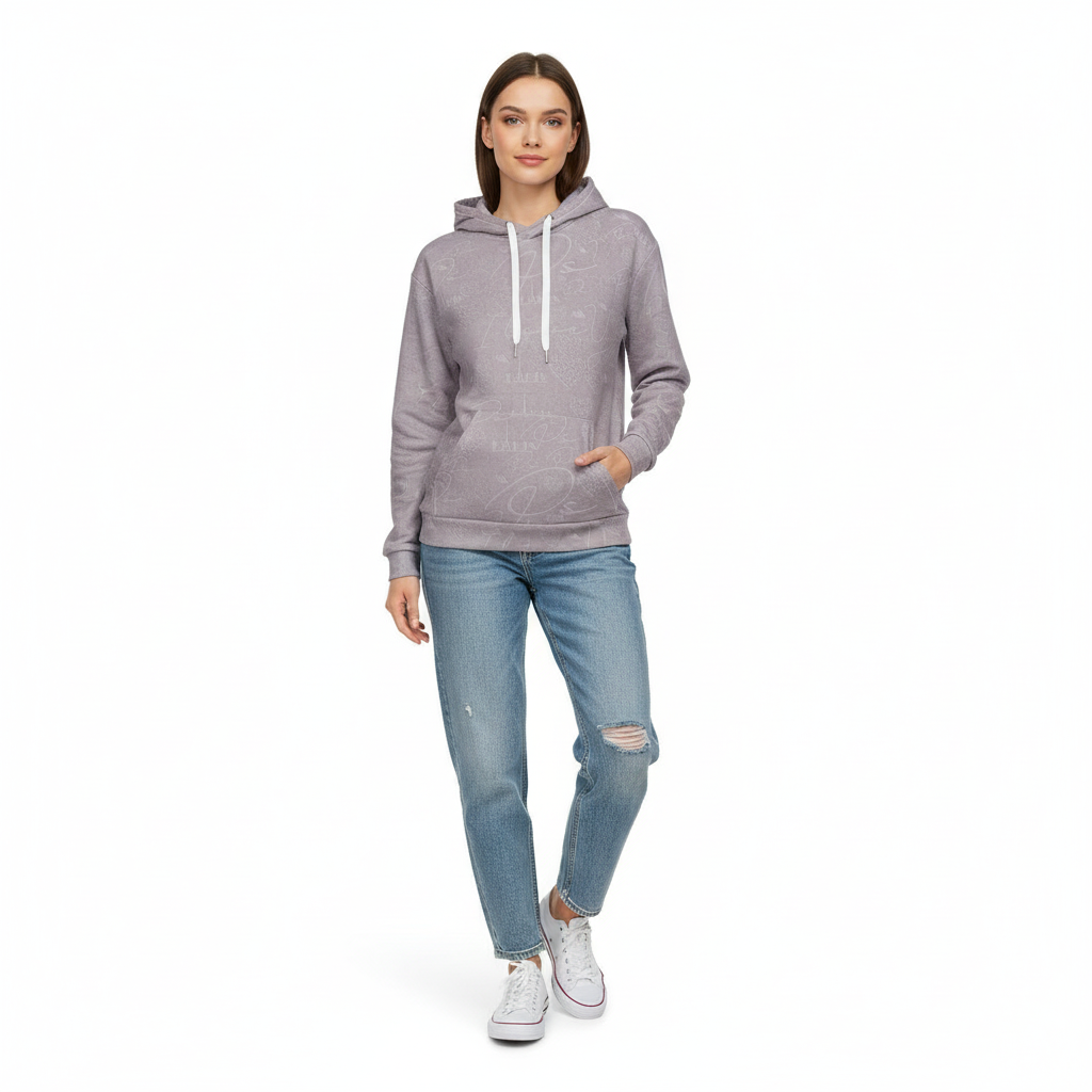 Female model in light denim