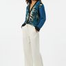 Female model - partially buttoned