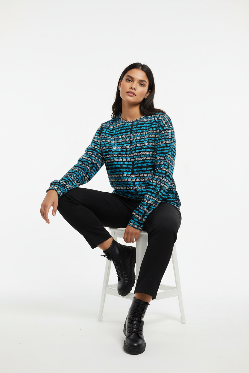 Female model sitting casual relaxed