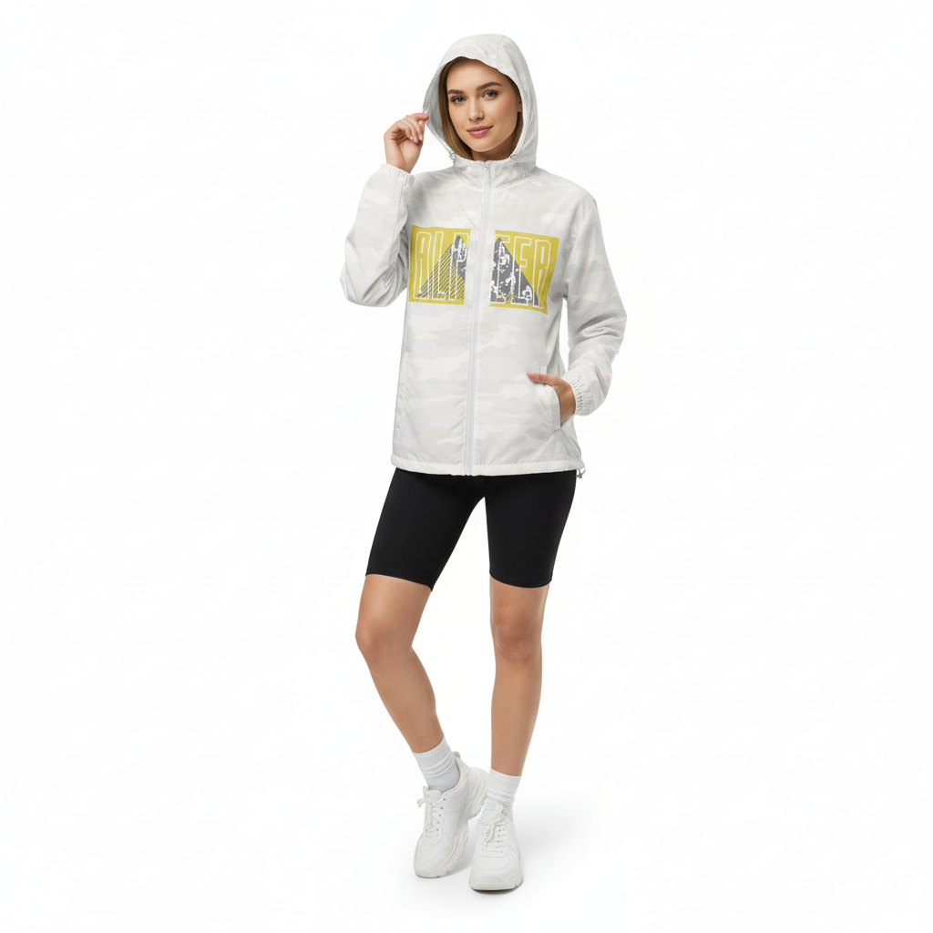 Female - white camo bike shorts