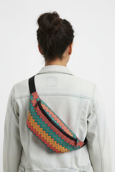 Fiesta Chevron Fanny Pack Crossbody Back