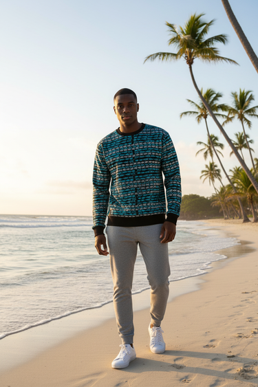 Fish Print Sweatshirt - Look 5
