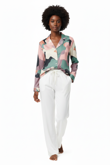 Front view with white pants