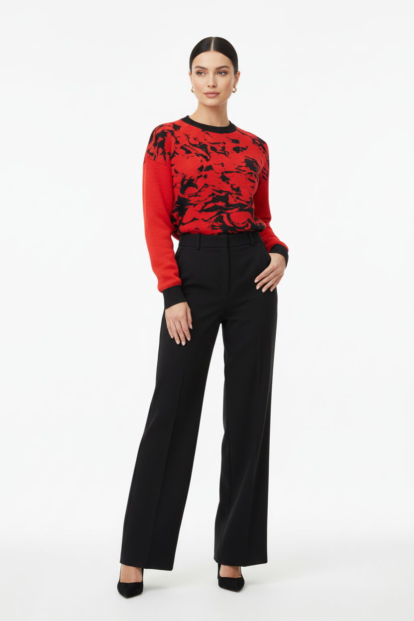 Front - Wide-Leg Trousers