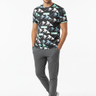 Geometric pattern tee with charcoal joggers