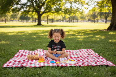 Girl at picnic