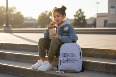Girl relaxing after school