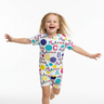 Girl running laughing