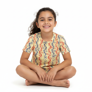 Girl sitting cross-legged