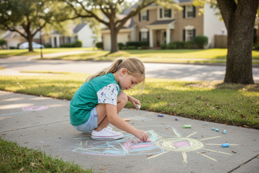 Girl with chalk