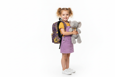 Girl with stuffed animal