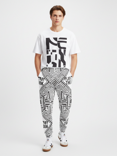 Play by the Book Geometric Print Recycled Men's Joggers