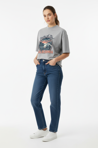 Grey Female Dark Denim