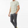 Grid Pulse Tee with grey joggers angle