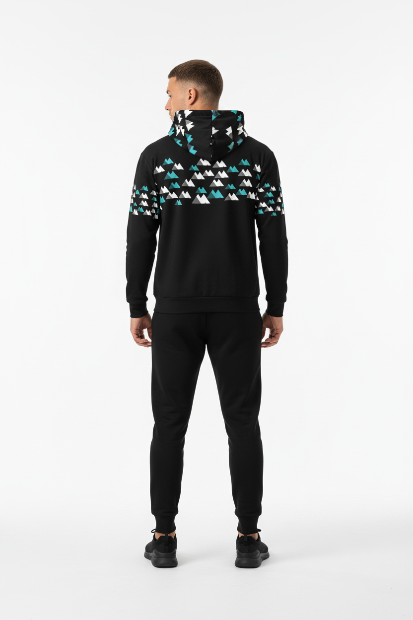 Hoodie with Black Joggers - Back