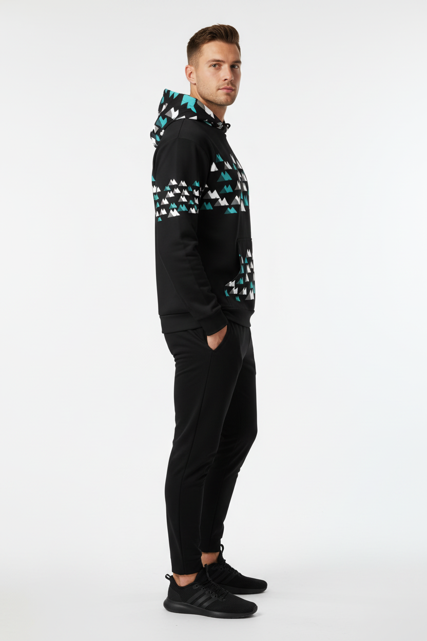 Hoodie with Black Joggers - Side