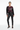 Abstract burst sweater with black leather pants for edgy modern style