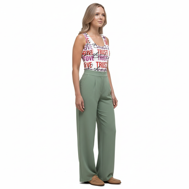 It's Complicated Tank Top with Wide-Leg Trousers