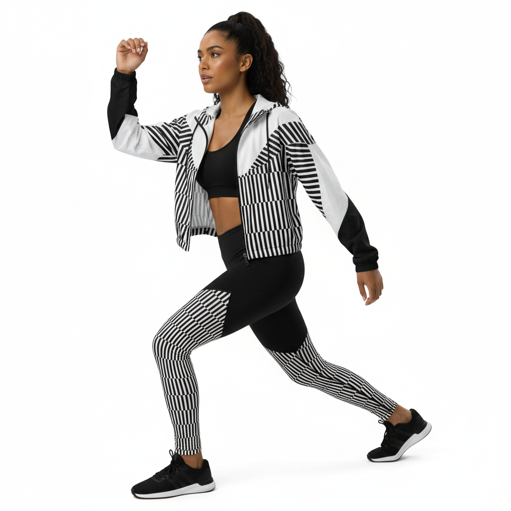 Kazi matching set - leggings with cropped windbreaker