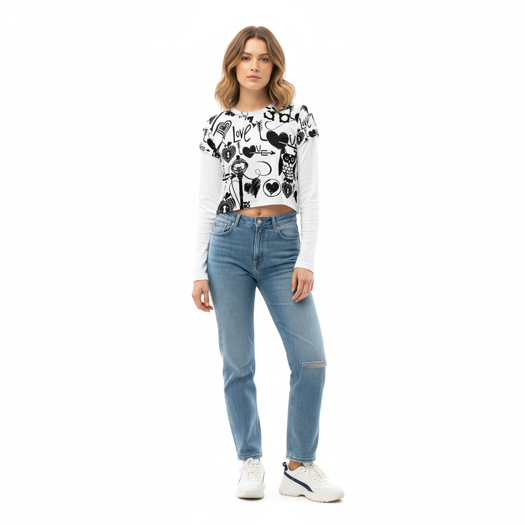 Keystone Crop Tee Layered