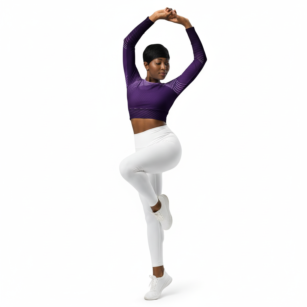 Latina athlete in dance pose