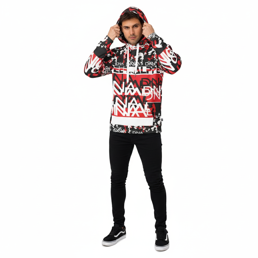 Latino male model in Peniel hoodie